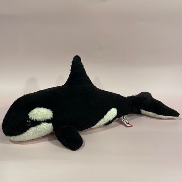 Douglas Cuddle Toys Killer Whale 13” long Black & White Good Used Condition - Picture 1 of 7